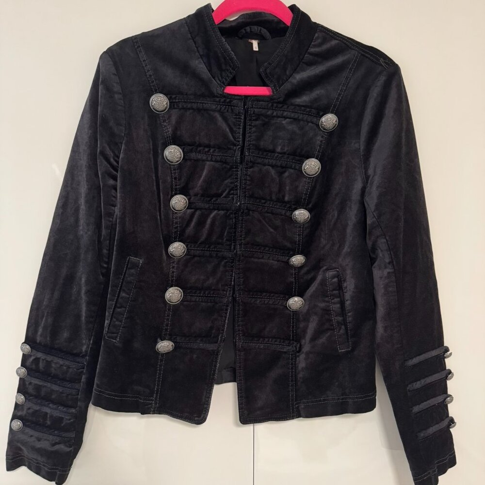Free People Military-Style Black Jacket (NWOT)